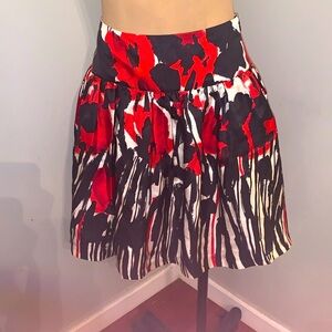Kensie Floral Print Silk Skirt NEW NWT